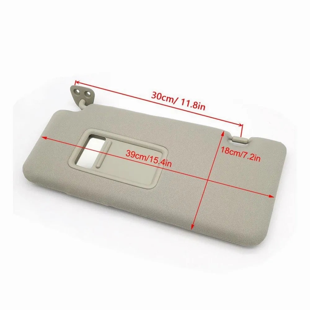 Beige Nissan Lida sun visor with cosmetic mirror for 2005-2012 models