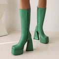 Women's black casual ankle boots with a chunky heel made from PU artificial leather.