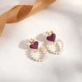 Gold geometric tassel clip-on earrings for non-pierced ears with brass and electro-stainless steel construction