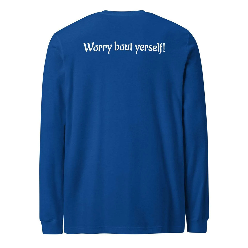 Men's loose fit blue printed polyester pullover sweater casual wear