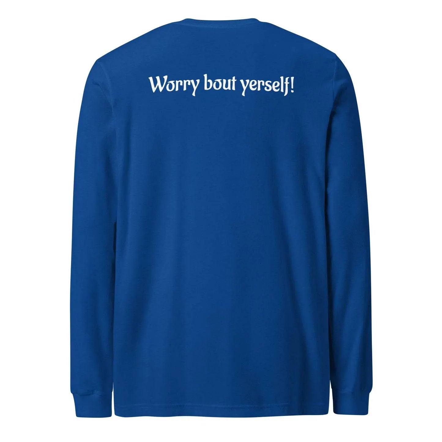 Men's loose fit blue printed polyester pullover sweater casual wear