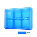 NDS 3DS game card storage box holding multiple game cartridges, shown in blue colour.