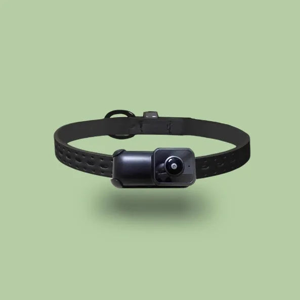 Black WiFi camera neckband wireless recorder showing compact design with Type-C port
