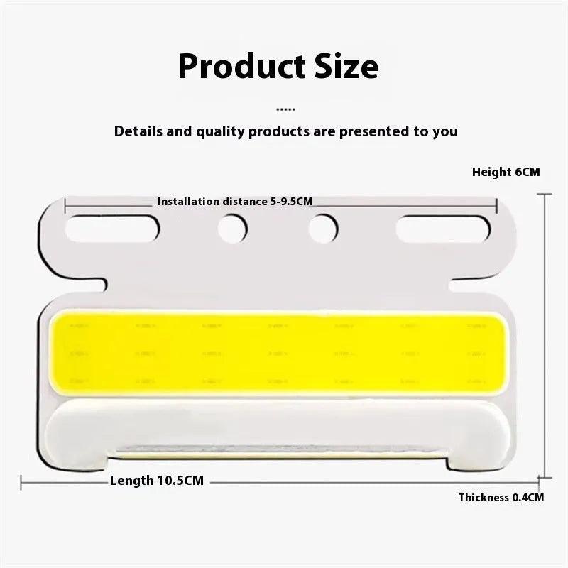 Waterproof COB LED truck side light in aluminum alloy housing available in red white yellow green blue for 12V 24V vehicles
