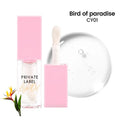 Set of six transparent women's lip glosses in 6ML tubes with various flavours.