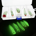 3D fluorescent simulation submerged luminous hard bait fishing lures five piece colour set