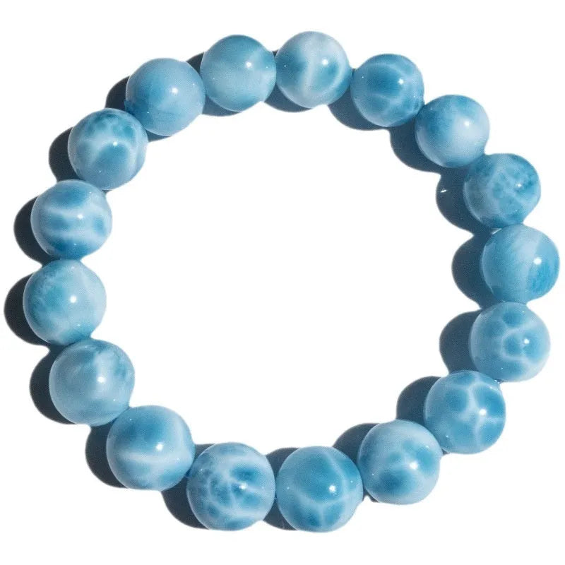 A blue sea-pattern stone and pearl bodhi bracelet in Maillard style, shown in various sizes from 6mm to 14mm.