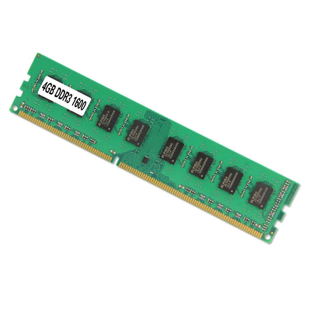 Desktop DDR3 4GB 1600MHz RAM memory module with 240-pin connectors
