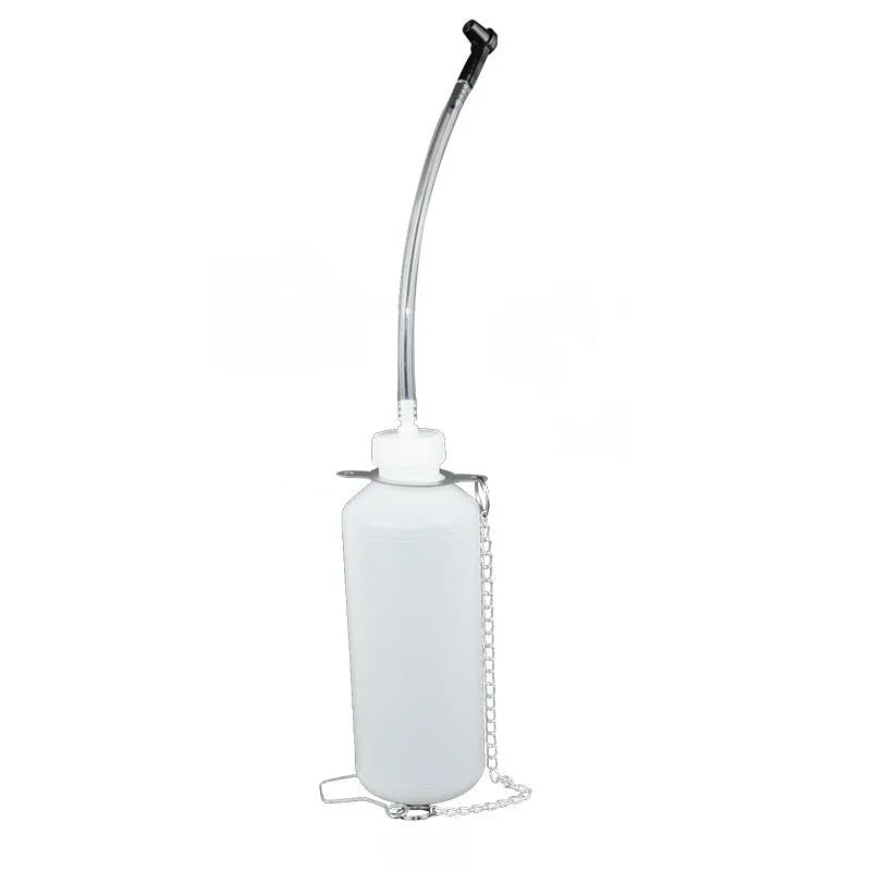Pneumatic brake fluid replacement pumping tool with pressure gauge and transparent pipes for automotive workshop use