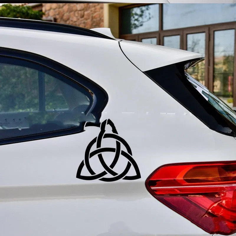 Funny text automotive vinyl sticker decal for car bumper or body in black, white, or laser colour options.
