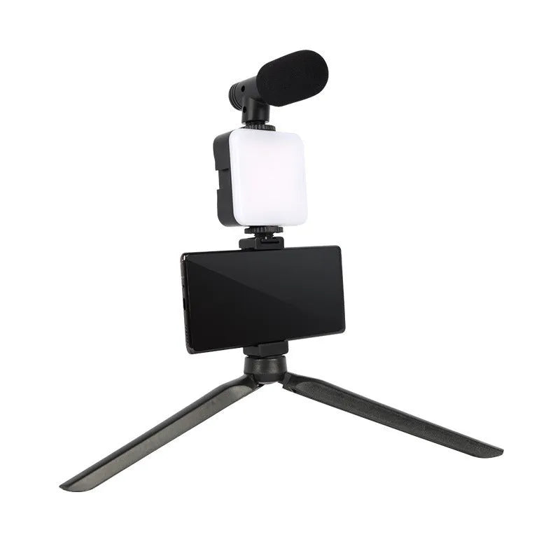LED Mini Square Outdoor Pocket Light Tripod unit with adjustable flash head, shown with optional mounting accessories.