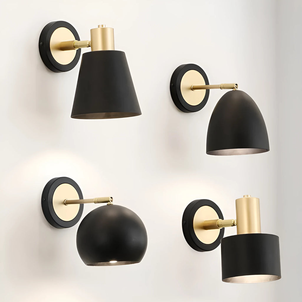 Nordic style iron wall lamp with tricolour LED lighting options for living room or bedroom