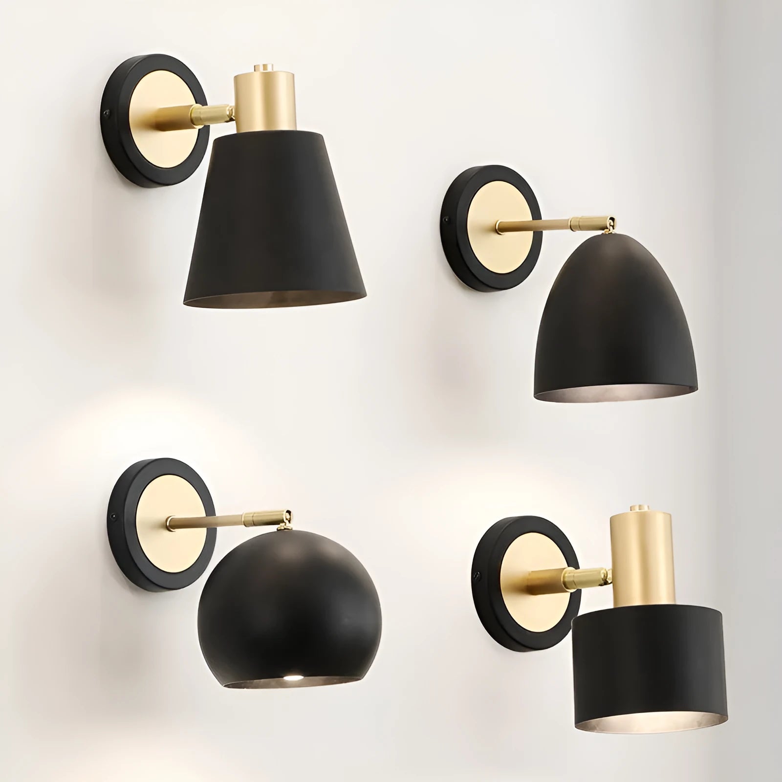Nordic style iron wall lamp with tricolour LED lighting options for living room or bedroom