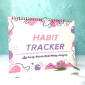 English habit tracking journal with 12 pages in 21cm by 28cm size