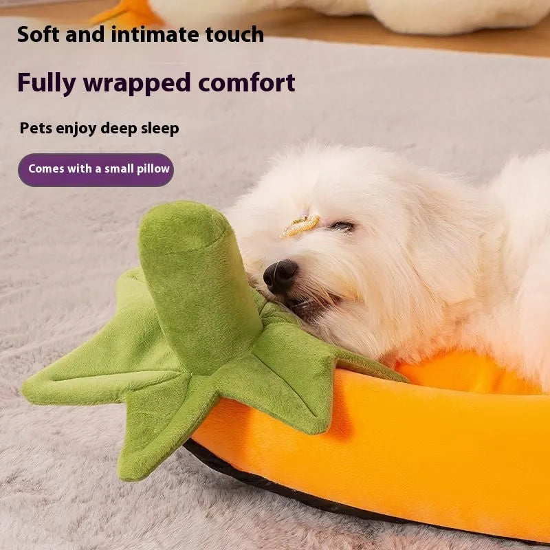 Removable washable pet mat for dogs and cats in brown, shown in a large size.