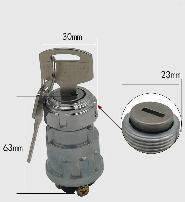 Pure copper ignition switch JK423 style for truck and forklift replacement with key