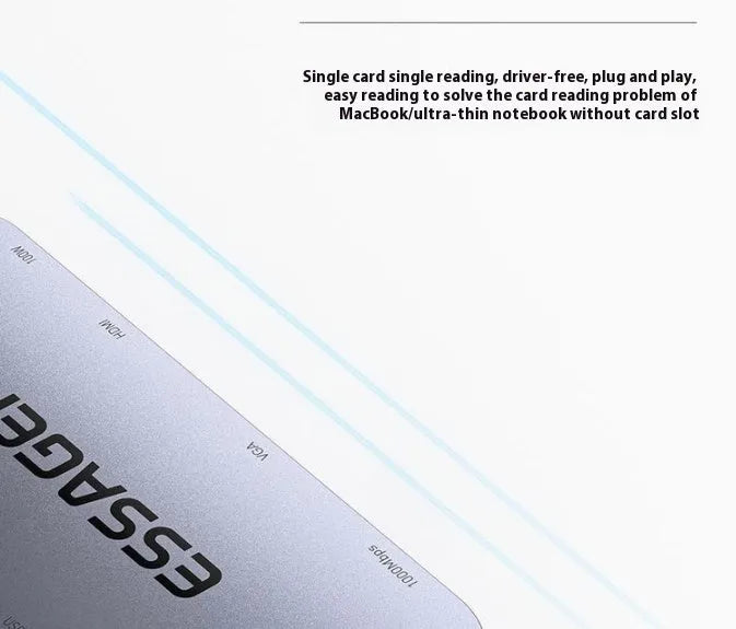 11-in-1 USB-C expansion dock hub with multiple ports and a 20cm black cable.