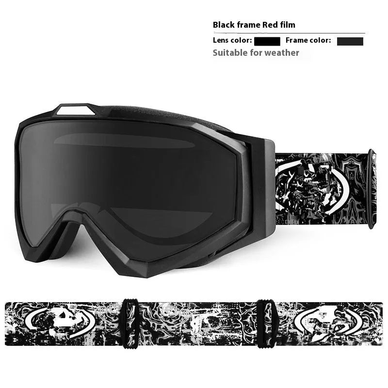 Double-layer anti-fog motorcycle goggles with TPU frame in a choice of five colour and lens combinations.