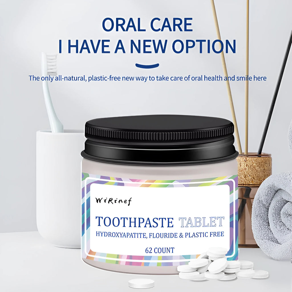 TP19 portable solid toothpaste tablets in pack of 62 pieces for chewing cleaning