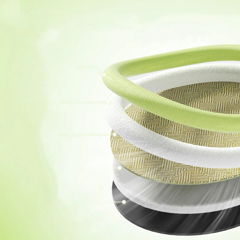 Green fruit backrest pet cushion bed for a dog, showing its nest-like shape and soft mat base.