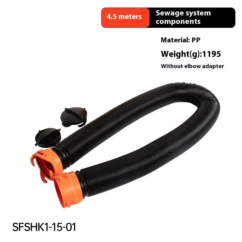 90 degree sewage hose rotary elbow joint connector for campervan caravan waste water drainage system