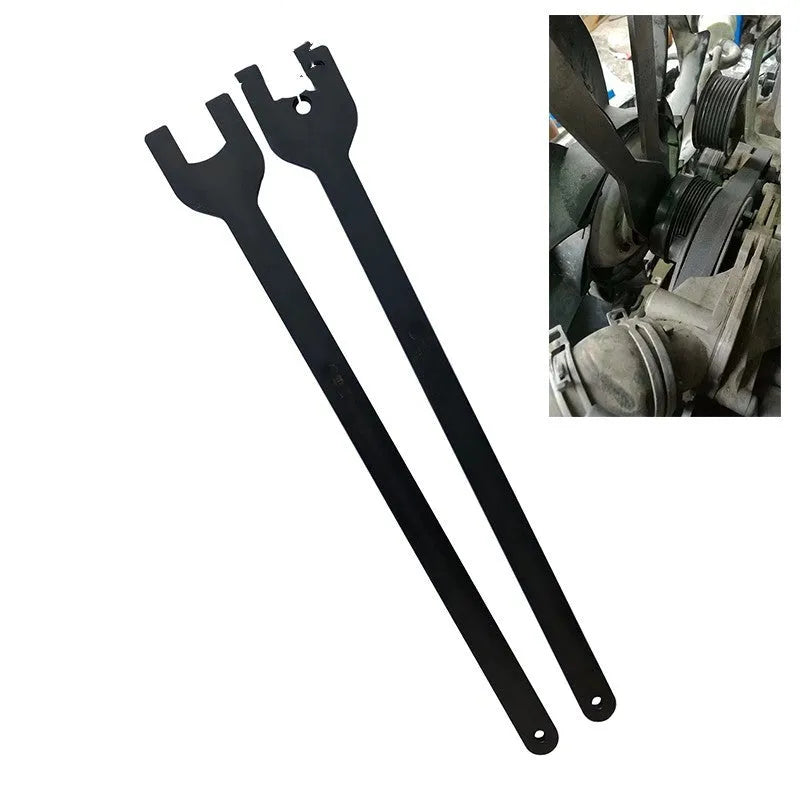 Land Rover fan wrench set with 36mm spanner and 40mm spanner with hole made from alloy steel.