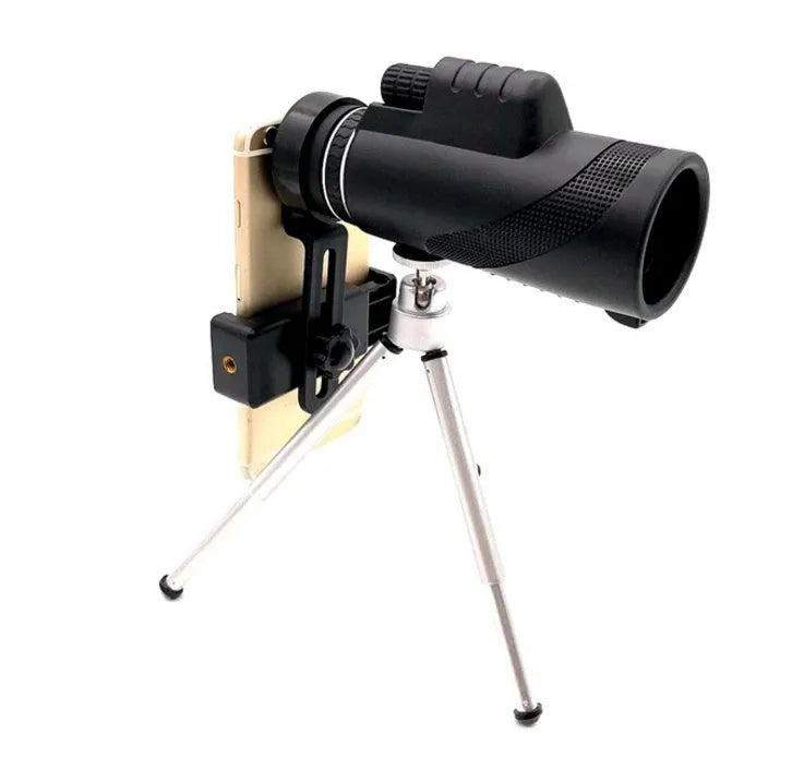 Black HD 40x60 waterproof monocular telescope with 40x magnification for outdoor observation