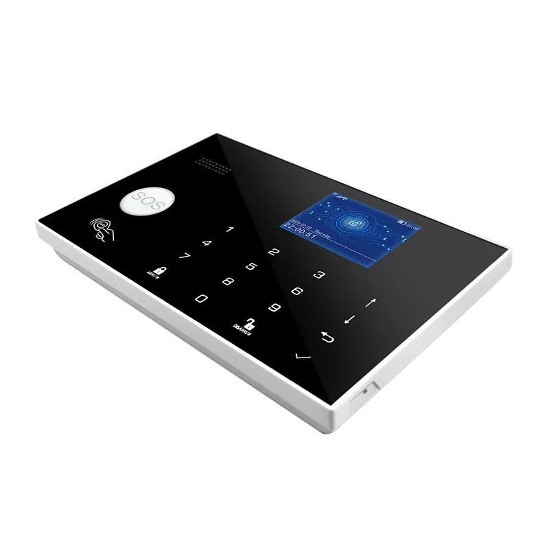 Intelligent WiFi GSM touch button household burglar alarm host with telephone alert capability