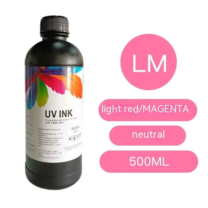 500ml bottle of Epson compatible UV printer ink for XP600 TX800 5th and 7th generation models