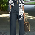 Women's three-piece casual suit set with coat, vest and trousers in Japanese Korean style