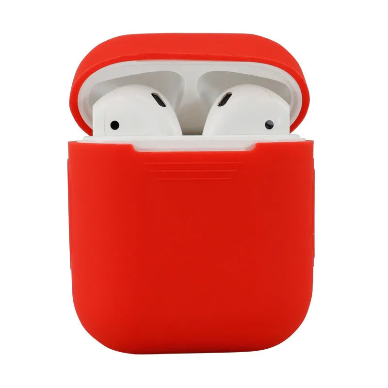 Silicone protective case cover for Apple AirPods 2 wireless earbuds in multiple colour options