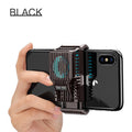 Black mobile phone cooling fan radiator clipped to a smartphone, with USB cable.