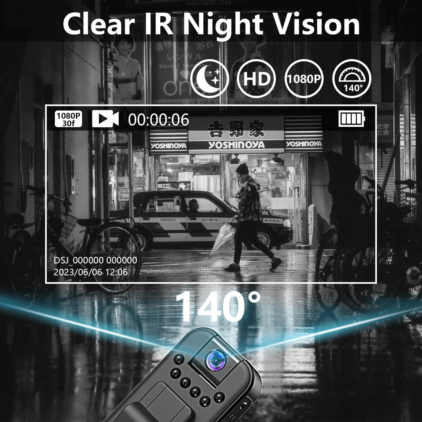 L7 home security recorder with HD image quality and infrared night vision