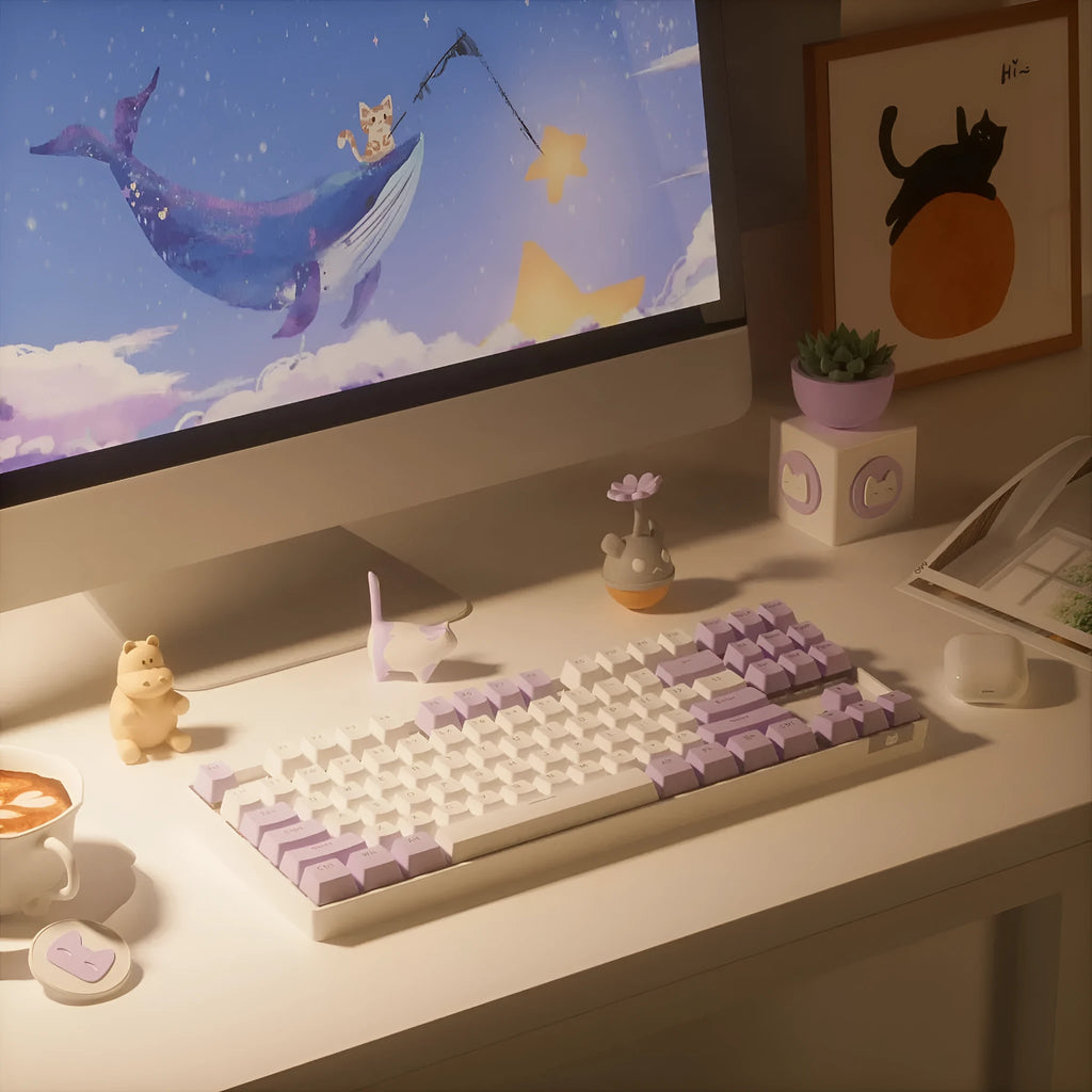 Wireless Bluetooth mechanical keyboard with metal construction and backlit keys