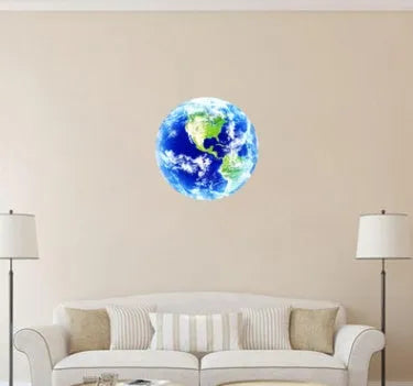 Glow in the dark Earth planet wall sticker in 10cm, 20cm and 30cm diameter sizes.