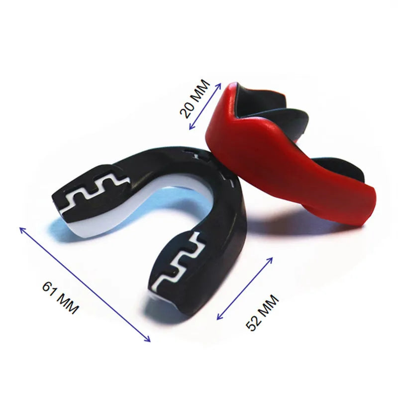 Adult boxing sports mouthguard with printed teeth pattern in choice of colours