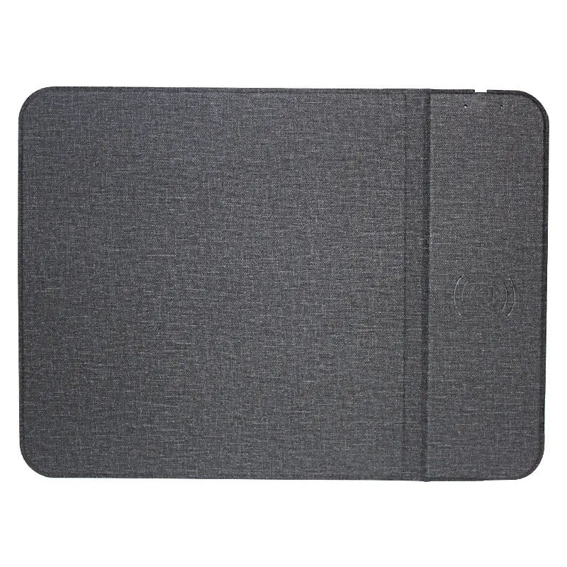 Foldable cloth wireless phone charger showing 10W fast charging and magnetic alignment features