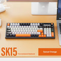 SK15 wired mechanical keyboard with volume knob in compact 75% layout for laptop gaming