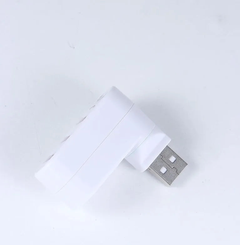 Black and white 4-port USB 2.0 hub with individual power switches for each port