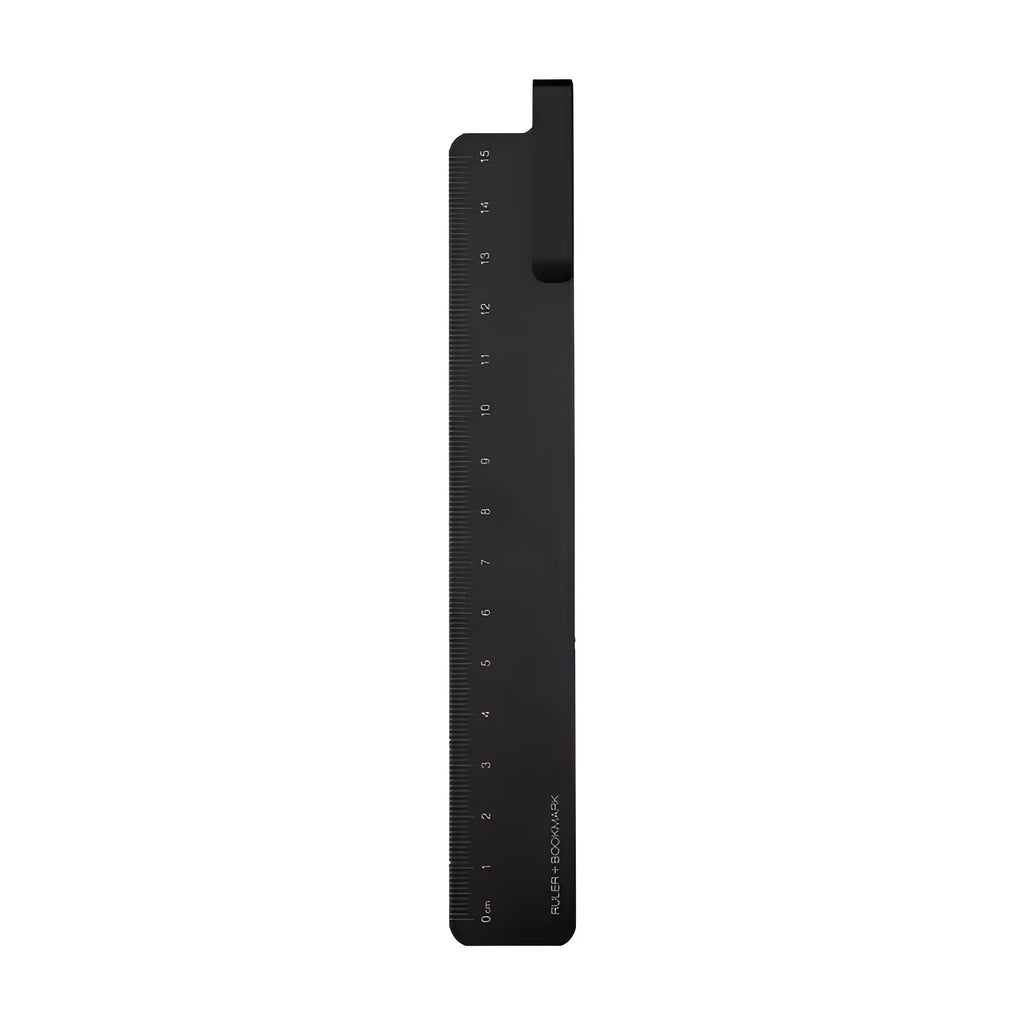 15cm aluminium alloy bookmark ruler with laser engraved scale in black grey colour
