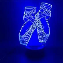 Ballet 3D night light with colourful LED illumination and remote control