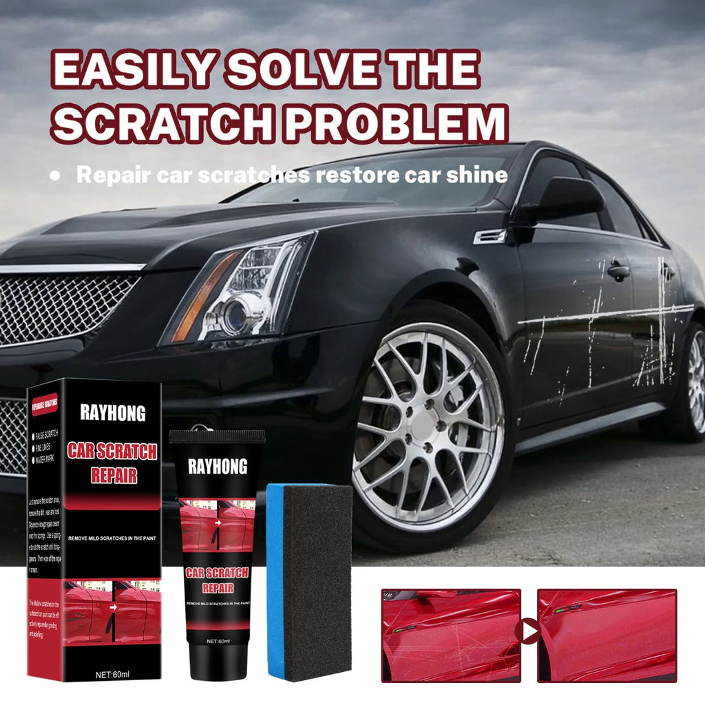 60ml car scratch repair wax pot with applicator tool for paint touch-up.