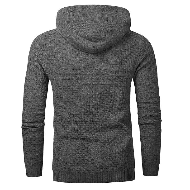 Men's hooded sweatshirt in a cotton-polyester blend available in multiple colours.