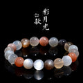 Natural colourful moonlight moonstone bracelet with 8mm beads in single circle unisex design