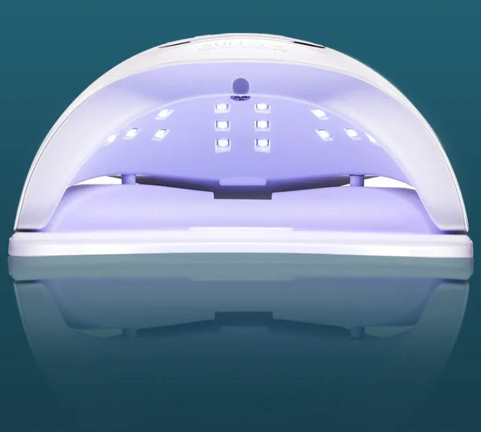 White UV LED dual light source nail lamp with 45 beads and digital timer display