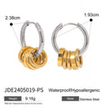 Stainless steel electroplated earrings in contemporary ins style design