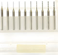 Imported tungsten steel micro engraving bit set for precision electronics and hardware machining.