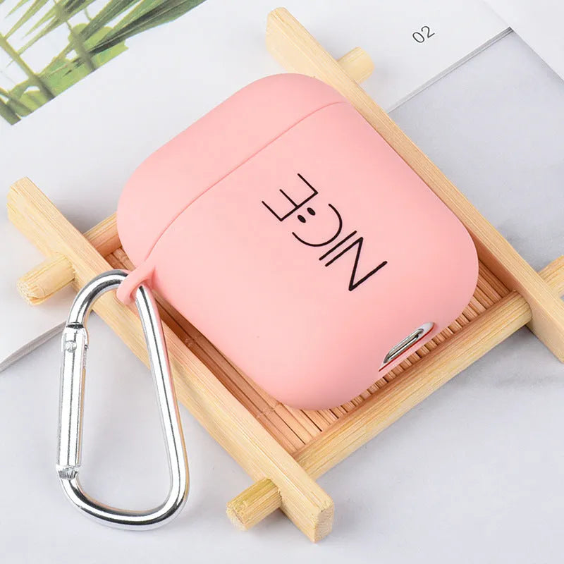 A hard PC back cover case for AirPods in various colours and decorative styles.
