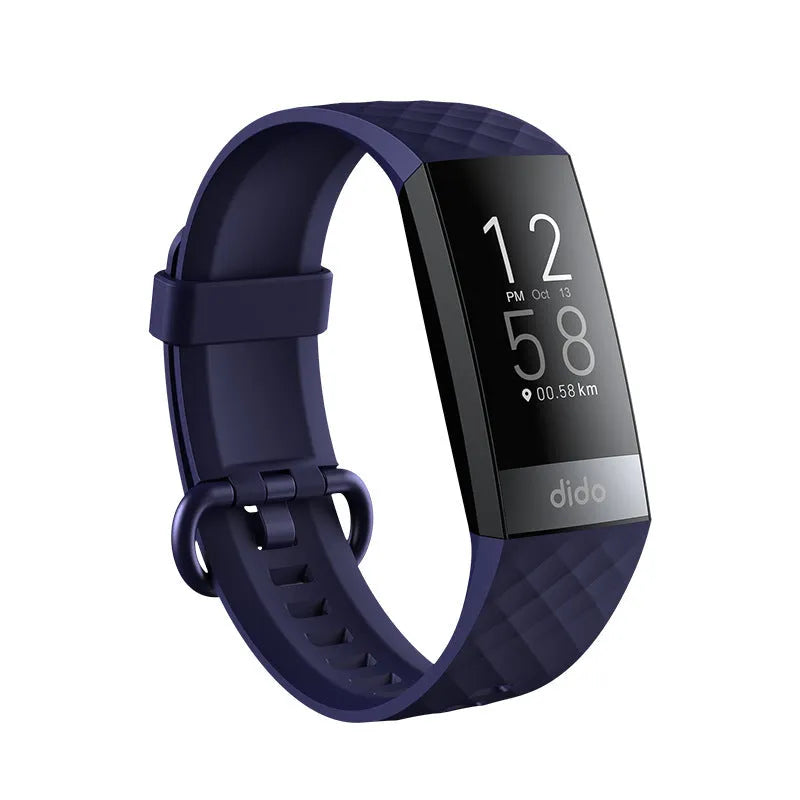 Y6 Black smart health bracelet showing blood pressure, SpO2 and ECG monitoring on 1.1-inch screen