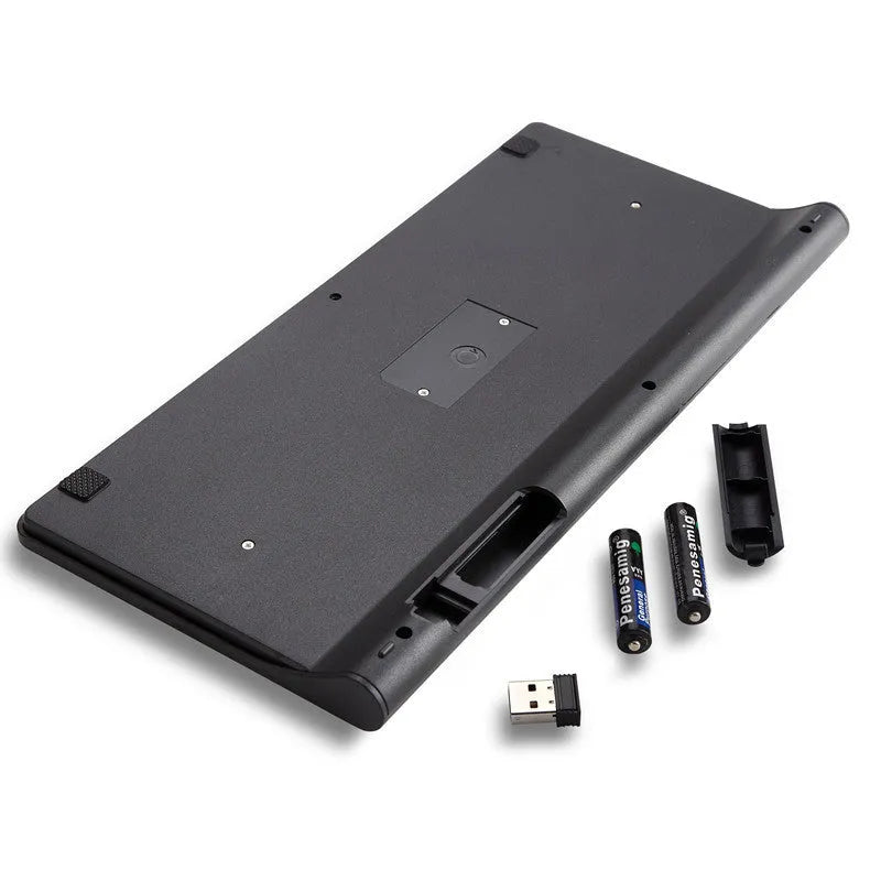 Wireless keyboard and mouse set in black colour with USB receiver